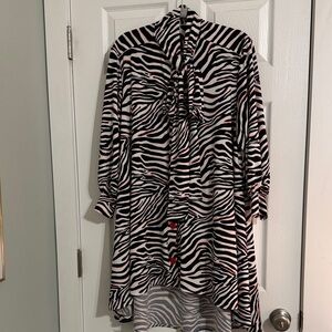 Pins & Needles Black and White Zebra Print Tunic